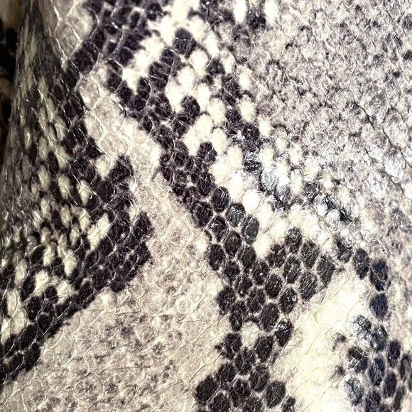 L’INTERVALLE Python Snake Print Square Toe Mule Heels Black Cream 40 - Picture 7 of 13